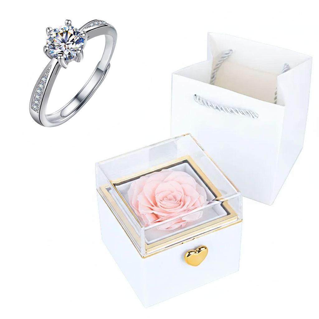 Rose HugsyBox™ – Eternal Rose Ring Set