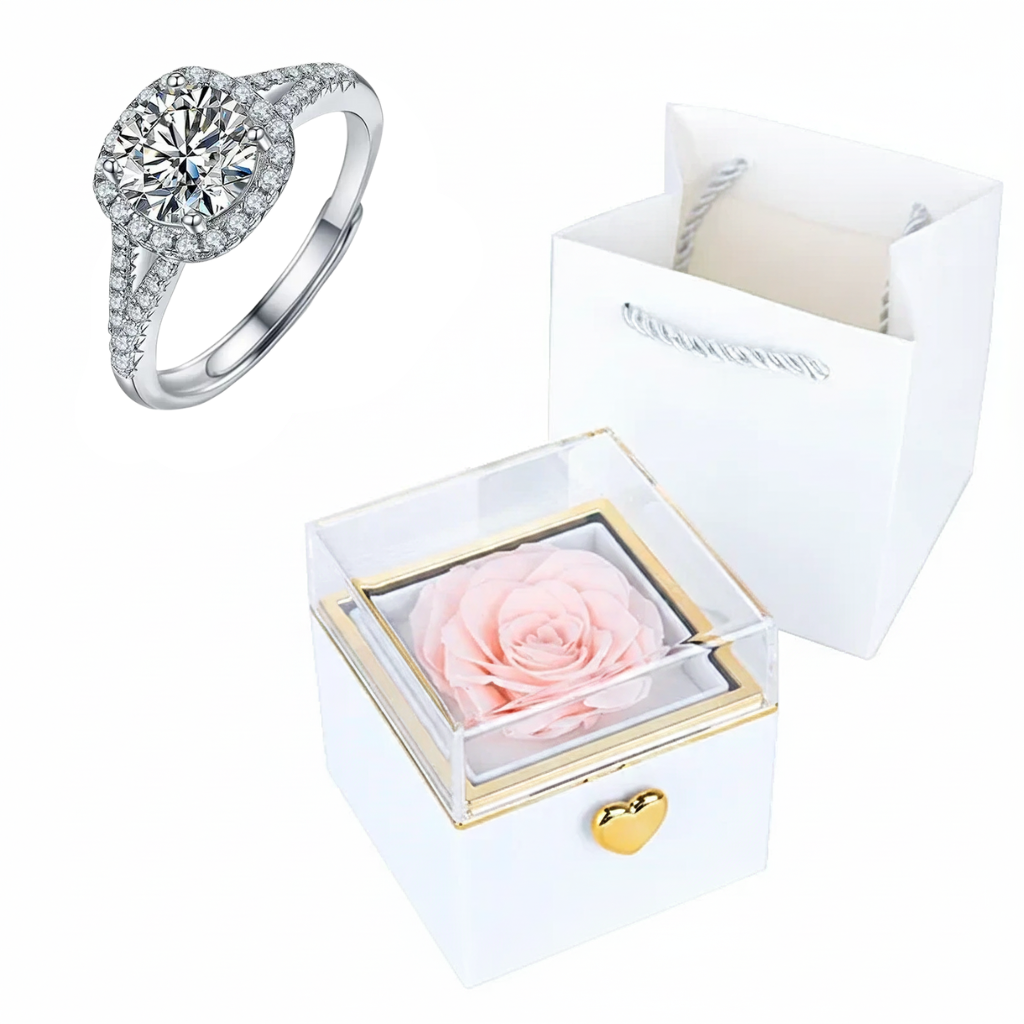 Rose HugsyBox™ – Eternal Rose Ring Set