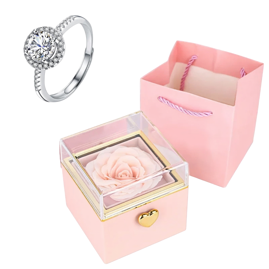 Rose HugsyBox™ – Eternal Rose Ring Set