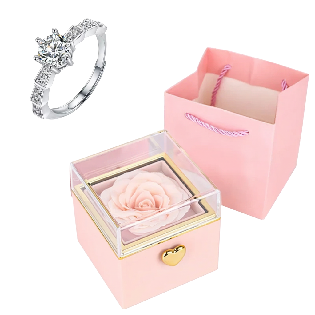 Rose HugsyBox™ – Eternal Rose Ring Set