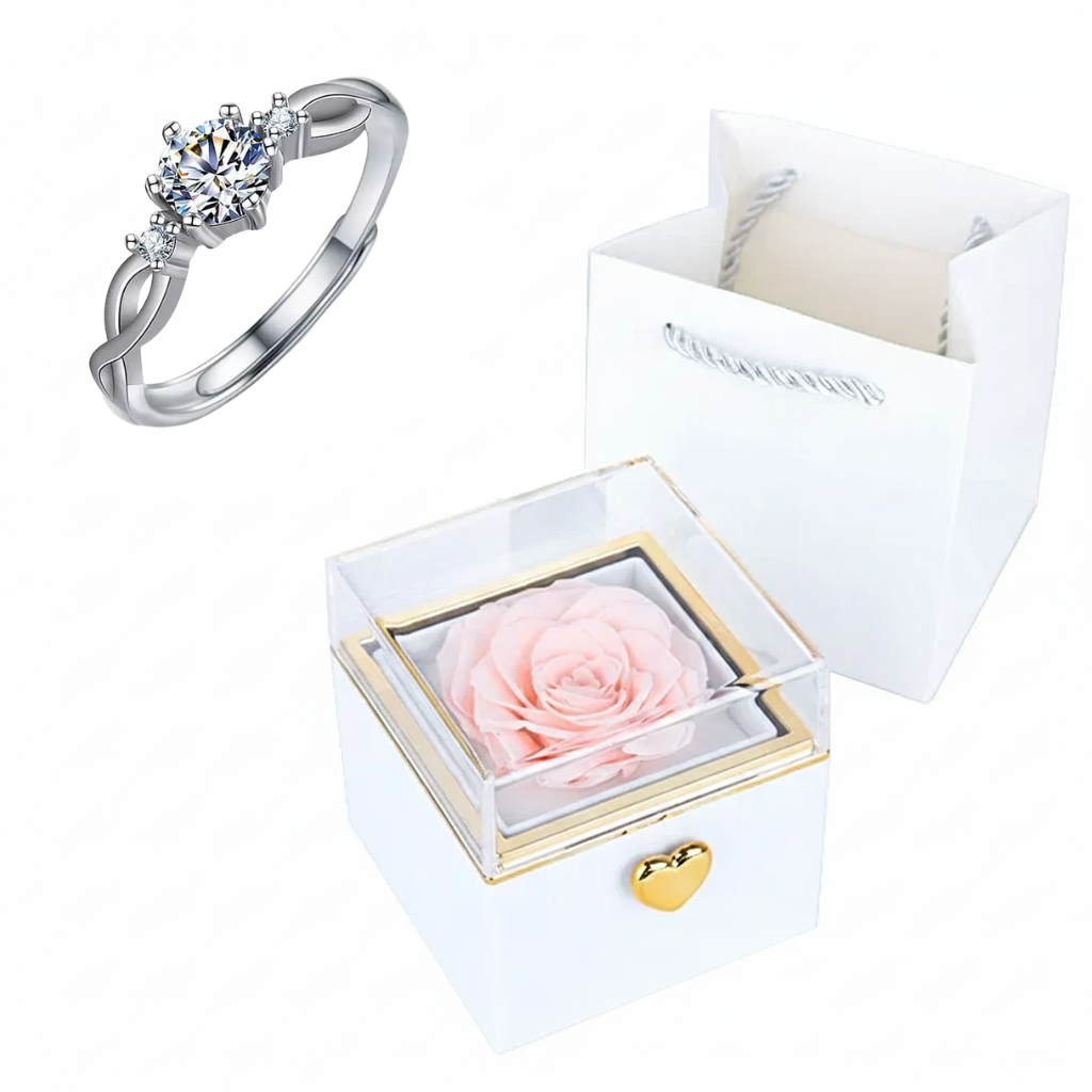Rose HugsyBox™ – Eternal Rose Ring Set